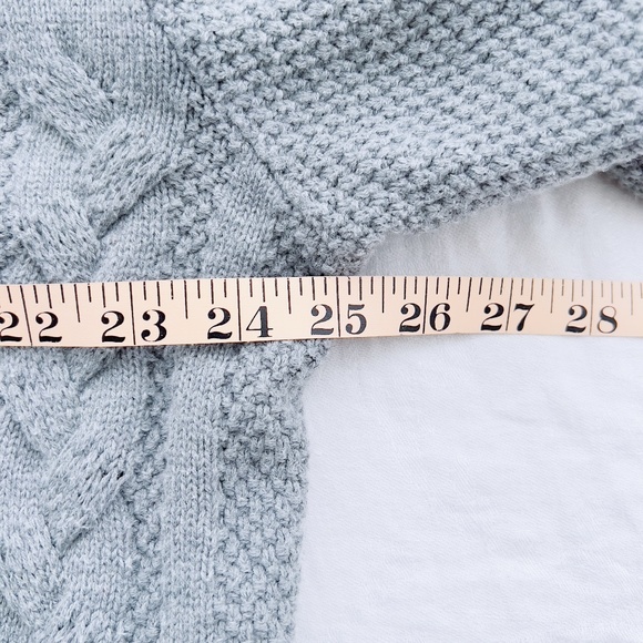 Cable Knit Fisherman Sweater Size 2XL Cotton Grandpa Sweater Normcore Mock Neck - Picture 10 of 12